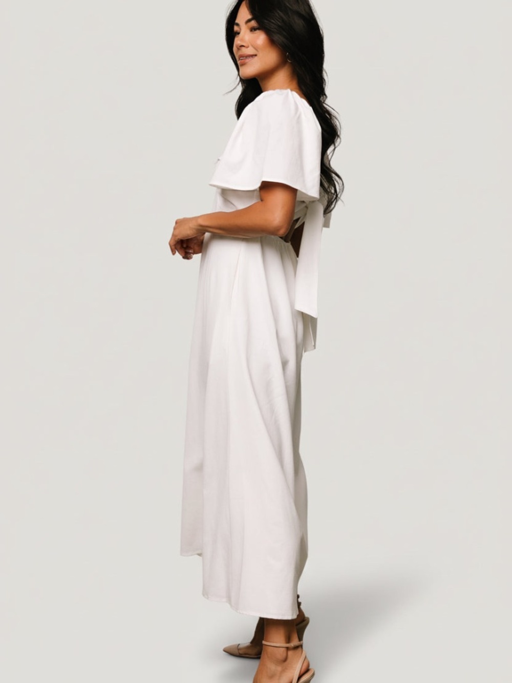Baltic Born Indie Back Tie Dress | Off White Size SS - Picture 3 of 5
